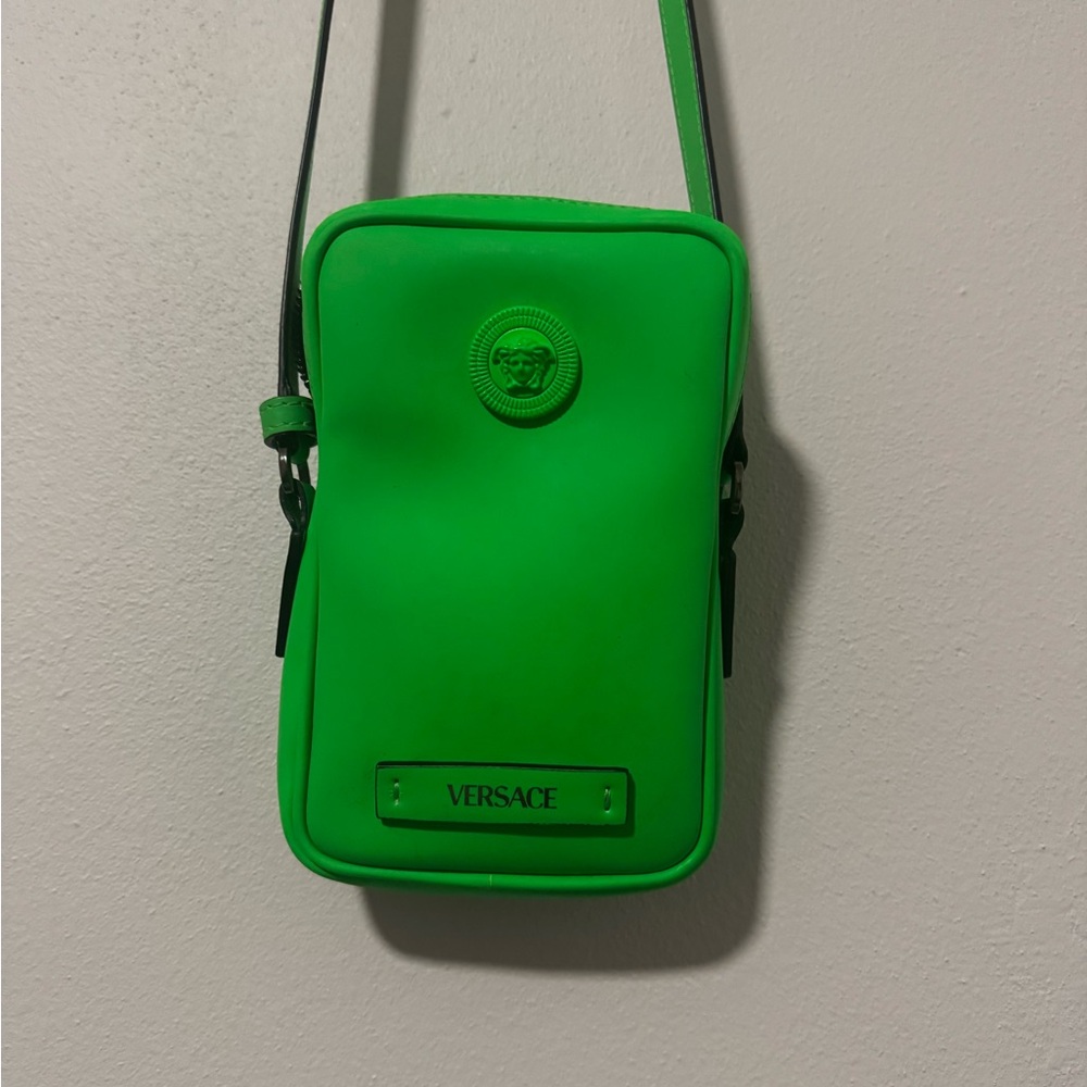 Versace Neon Green Crossbody Bag slay